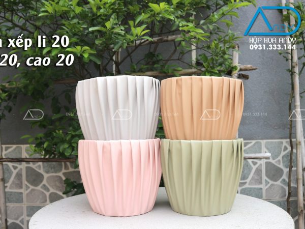 Hộp tròn simili, xếp ly 20